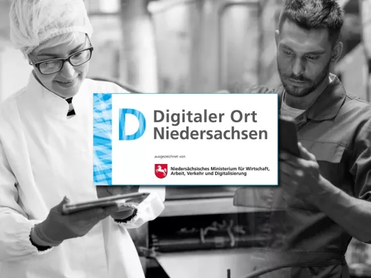 Bild: Auszeichnung „Digitaler Ort Niedersachsen“ für Linstep Software GmbH aus Oldenburg