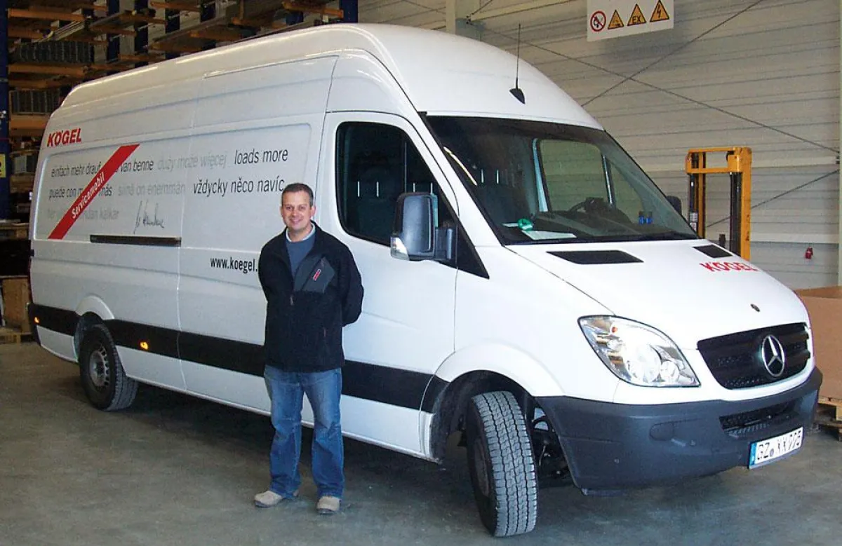 Kögel Servicemobil und Kögel Serviceberater Oliver Mader
