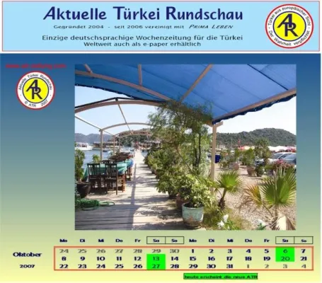 Bild: ATR – Türkeikalender: Oktober 2007 für Desktop und Farbprint zum Downloaden