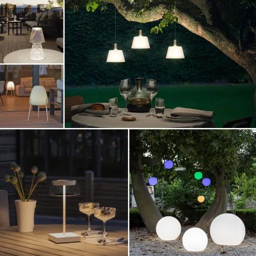 Bild: Lichtflair to go für den Sommergarten - Lampenwelt.de präsentiert Leuchten mit Akku und Solar 