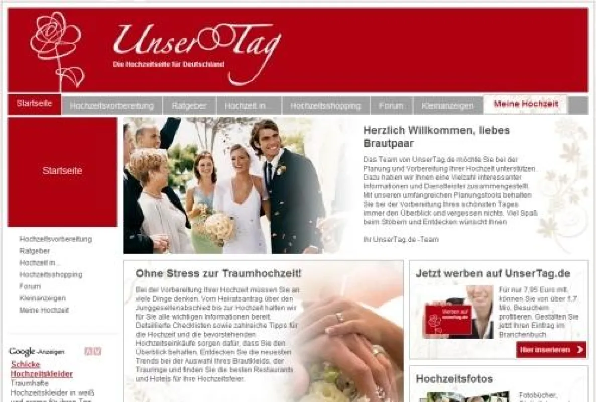 Screenshot - www.UnserTag.de