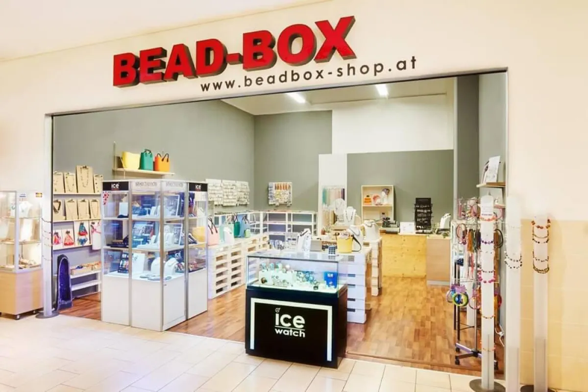 Das neu gestaltete Geschäft der BEAD-BOX in der Shoppingcity Wels