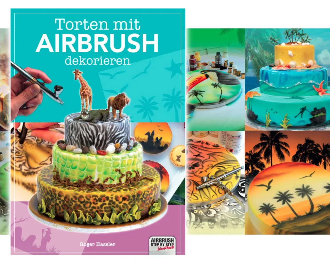 Roger Hassler: Torten mit Airbrush dekorieren, ISBN 978-3-941656-78-9, Verlag newart medien & design