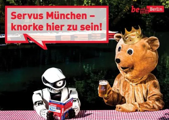 Bild: Berlin lädt München zum gemeinsamen Experimentieren mit Robotern, 3D-Druckern und Wurfkameras ein