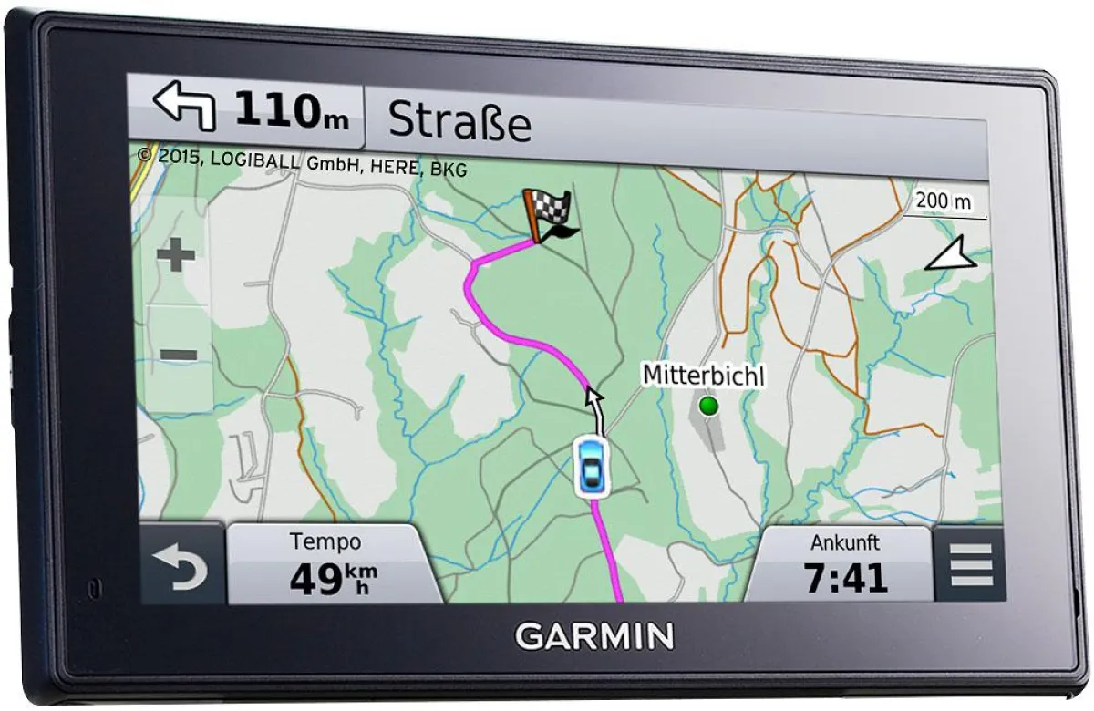 YellowFox integriert LOGIBALL-Waldnavigation. Bild: LOGIBALL GmbH/HERE/BKG