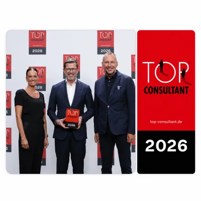 Bild: Ulmer Personalberatung für die Baubranche erhält TOP CONSULTANT-Auszeichnung