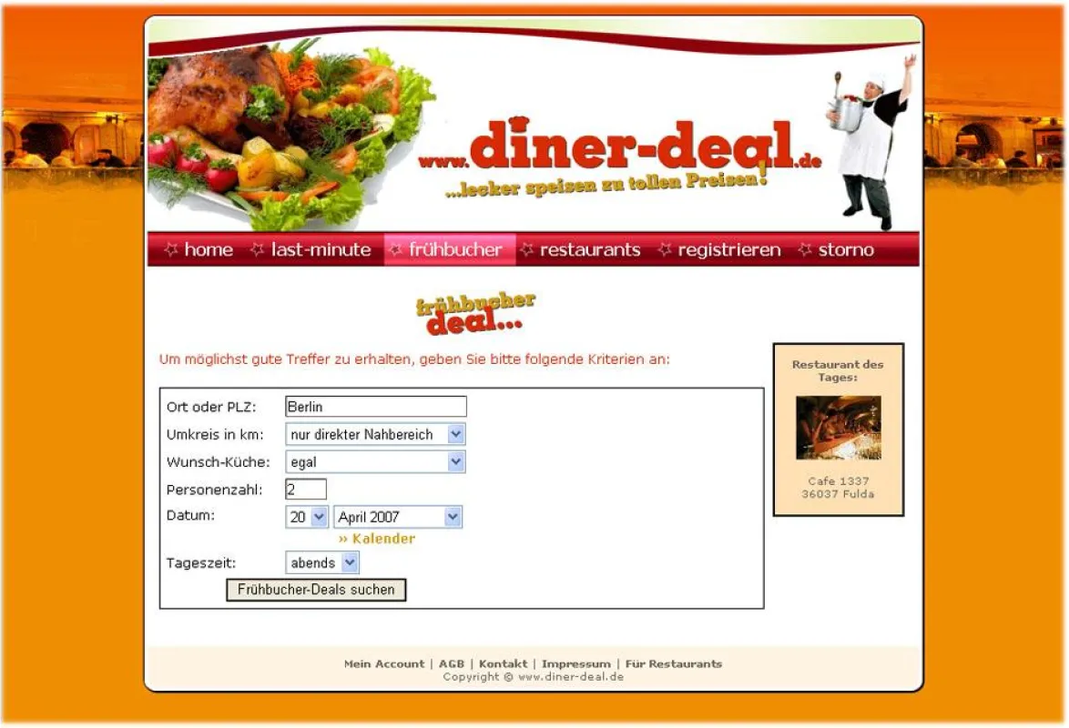 lecker Speisen zu tollen Preisen: diner-deal macht\'s möglich!