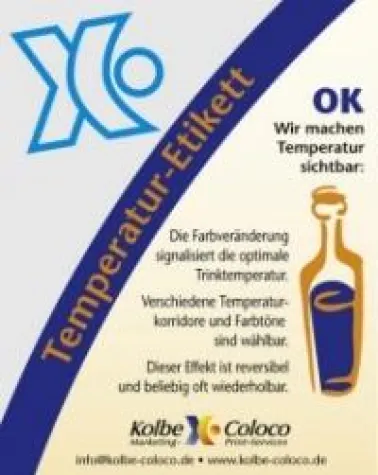 Bild: Optische Kontrolle mit dem Temperatur-Etikett
