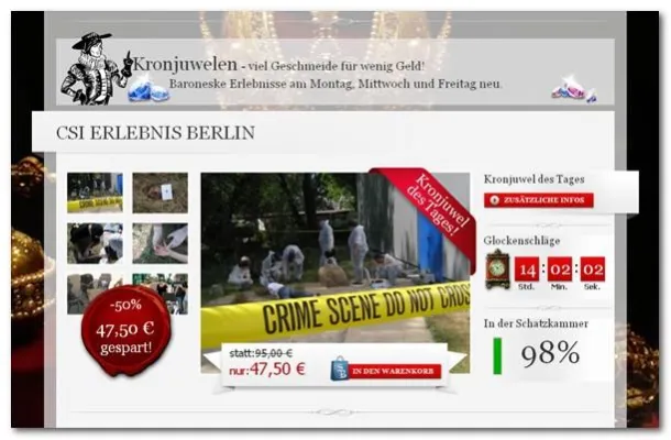 Bild: Liveshopping für Erlebnisgeschenke – Die Kronjuwelen des Spassbarons