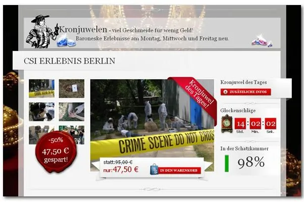 Bild: Liveshopping für Erlebnisgeschenke – Die Kronjuwelen des Spassbarons