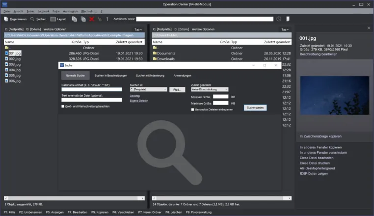 Bild: Dateimanager: Operation Center 2021 Premium erschienen