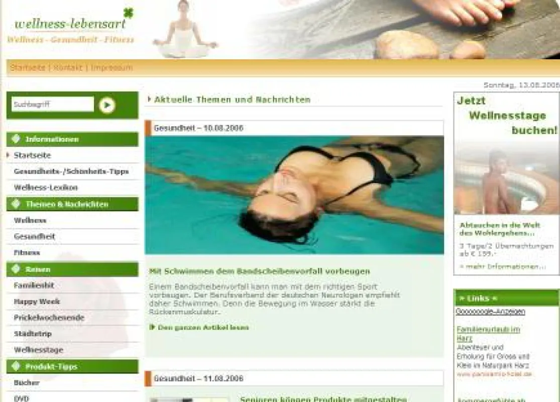 wellness-lebensart.de - Neue Startseite
