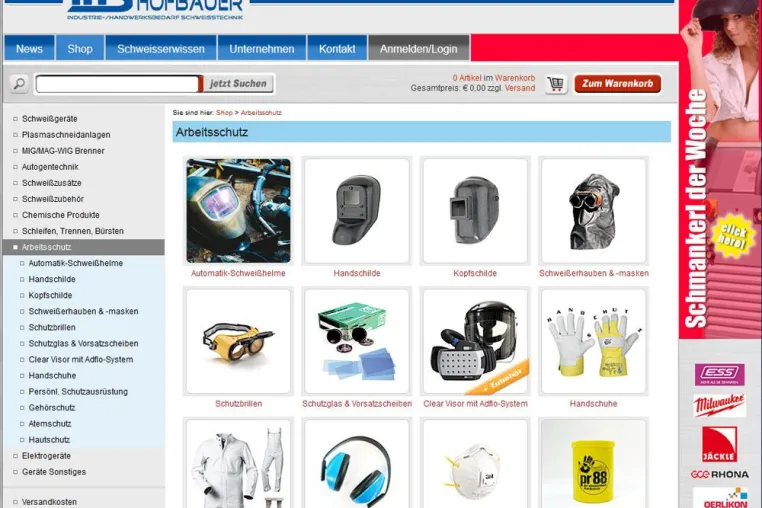Bild: IHS Hofbauer GmbH goes Online. Der neue Shop für Schweißen, Schneiden & Co.