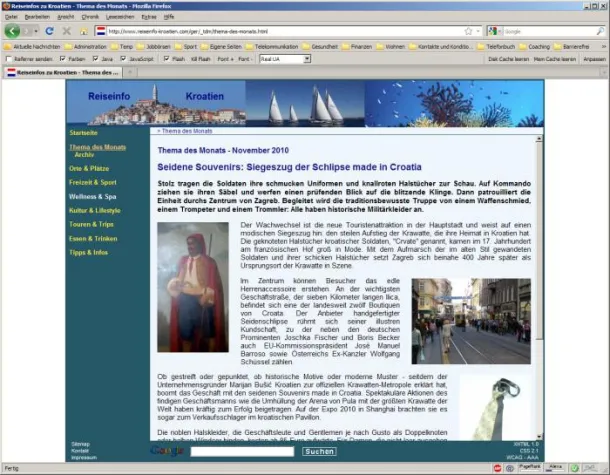 Bild: Reiseinfo Kroatien informiert über Heimat der Krawatte