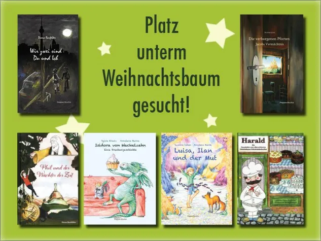 Platz unterm Weihnachtsbaum gesucht: Große Verlosung bei PepperBooks Bild: Platz unterm Weihnachtsbaum gesucht: Große Verlosung bei PepperBooks