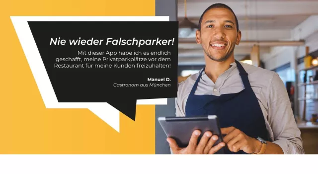 Bild: Falschparker auf Privatgelände? Mit myparkplatz24 schnell und einfach melden!