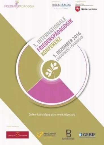 SAVE THE DATE: 3. Internationalen Friedenspädagogik-Konferenz am 1.12.16 an der Universität Osnabrück Bild: SAVE THE DATE: 3. Internationalen Friedenspädagogik-Konferenz am 1.12.16 an der Universität Osnabrück