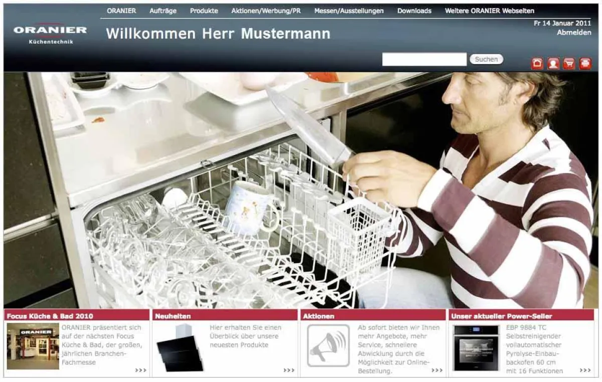 Plattform für exklusive Produkt-Informationen, aktuelle Verkaufs-Aktionen und Online-Bestellungen freigeschaltet