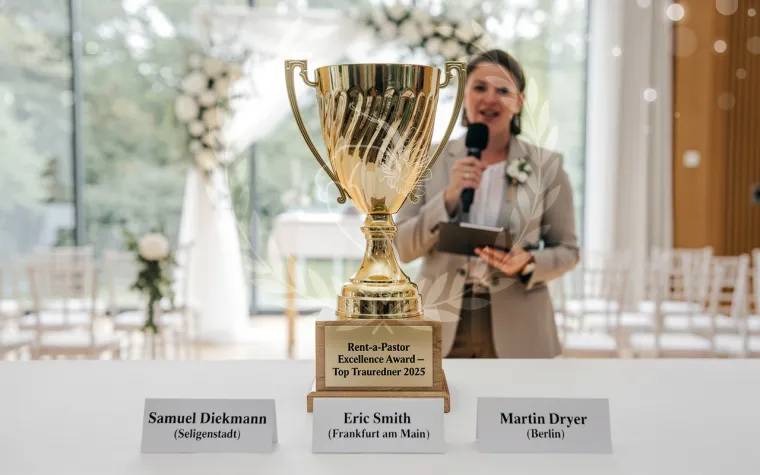 Bild: Rent-a-Pastor Excellence Award – Top Trauredner 2025 