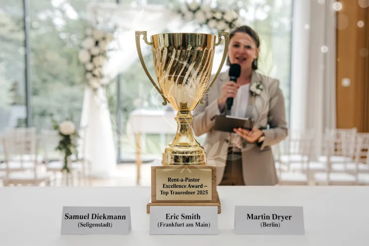 Bild: Rent-a-Pastor Excellence Award – Top Trauredner 2025 