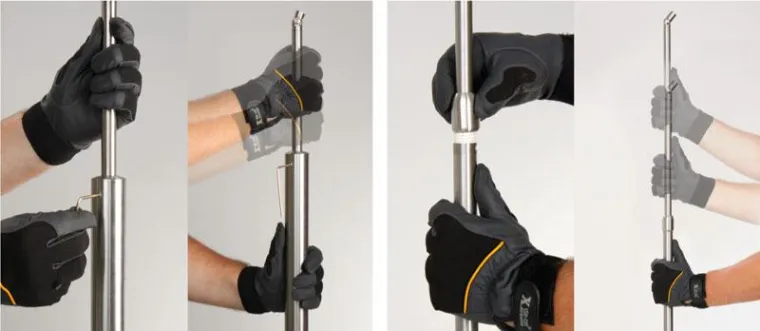 Bild: Teleskopierbare Pfosten und Geländerstäbe