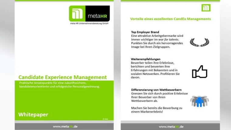 Bild: Bewerberorientierung im Recruiting: meta HR veröffentlicht Candidate Experience Whitepaper
