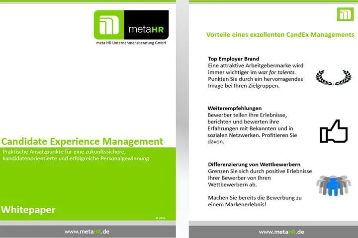 Bewerberorientierung im Recruiting: meta HR veröffentlicht Candidate Experience Whitepaper Bild: Bewerberorientierung im Recruiting: meta HR veröffentlicht Candidate Experience Whitepaper