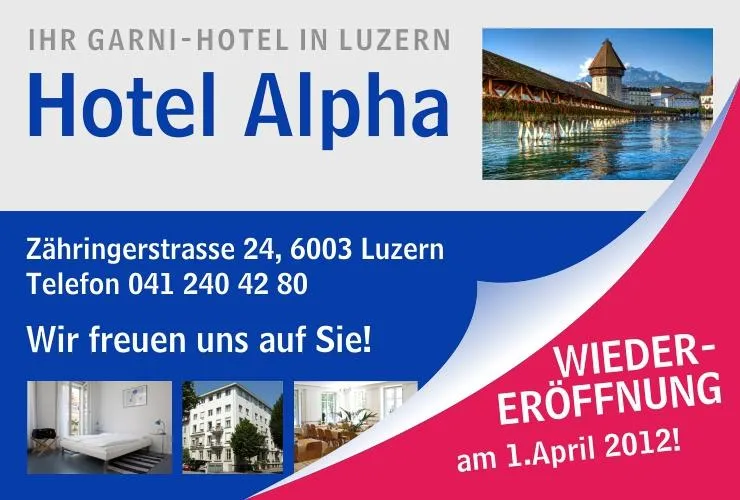 Bild: Hotel Alpha in Luzern steht Gästen wieder offen