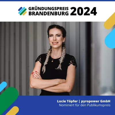 Bild: pyropower GmbH aus Cottbus für Gründungspreis Brandenburg 2024 nominiert