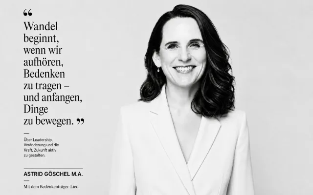 Bild: Das Songessay: Astrid Göschel bringt Führungsdenken zum Klingen