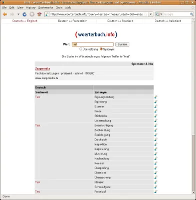 Bild: Kostenfreie Firefox-Erweiterung für Synonyme