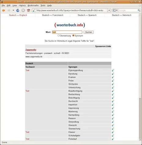 Bild: Kostenfreie Firefox-Erweiterung für Synonyme