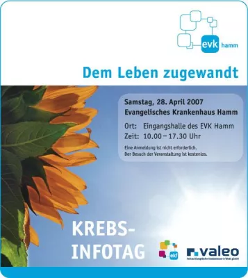 Dem Leben zugewandt: Krebs-Infotag am Evangelischen Krankenhaus Hamm Bild: Dem Leben zugewandt: Krebs-Infotag am Evangelischen Krankenhaus Hamm
