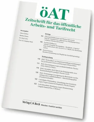Bild: Neue Zeitschrift für das öffentliche Arbeits- und Tarifrecht