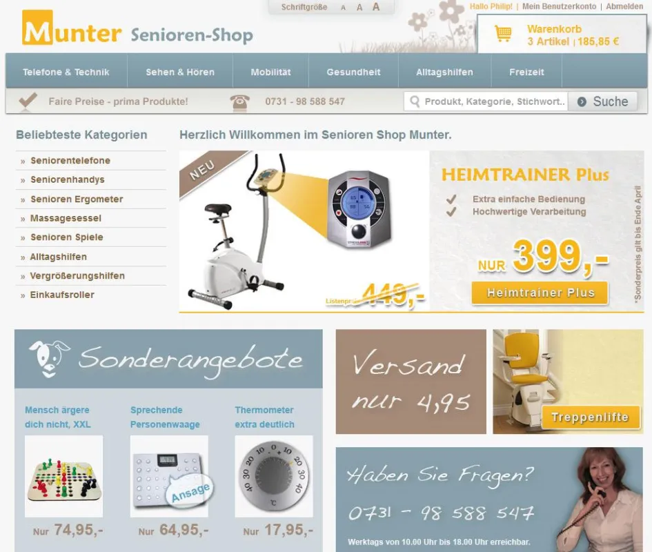Neueröffnung: Senioren Shop Munter