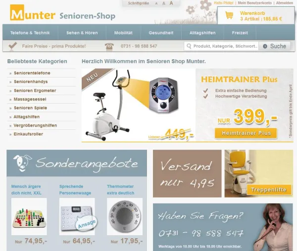 Lemundo eröffnet Senioren Shop Munter Bild: Lemundo eröffnet Senioren Shop Munter
