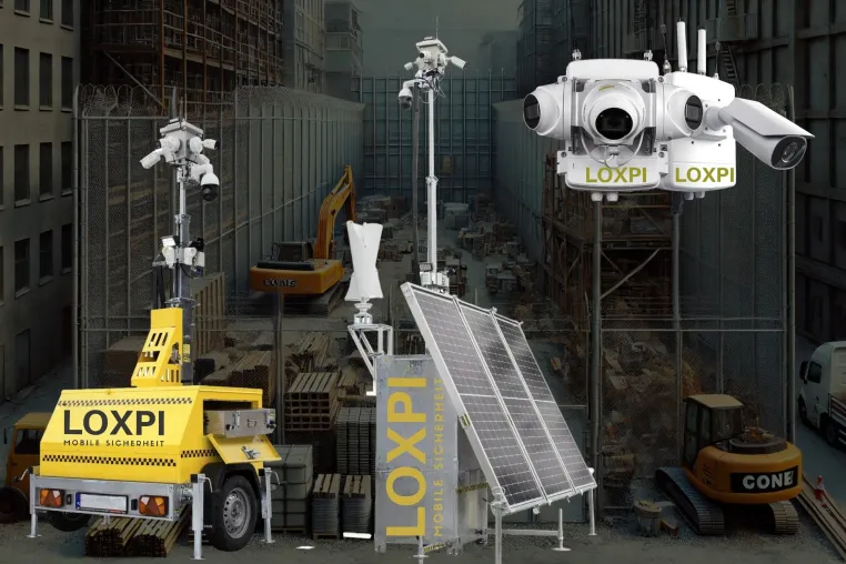 Bild: LOXPI Mobile Videoüberwachungslösungen mit KI-Technologie für Baustellen in der Region Karlsruhe