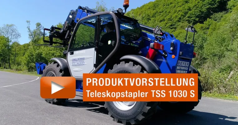 Bild: Neu in der Beyer Mietflotte: Teleskopstapler TSS 1030 S – kompakt und leistungsstark