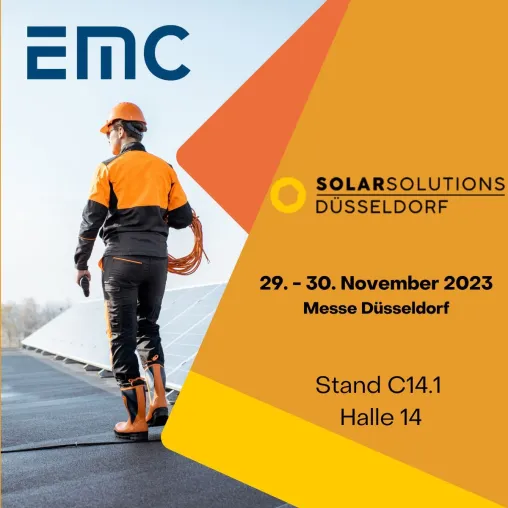 Bild: EMC-direct auf der Solar Solutions Düsseldorf am 29. und 30. November 2023