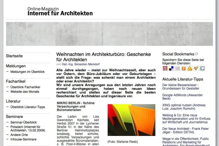 Bild: Weihnachten im Architekturbüro - Geschenk-Tipps für Architekten und Planer