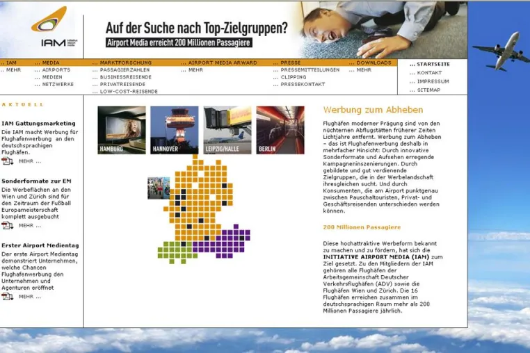 Initiative Airport Media schafft Transparenz mit neuem Webauftritt Bild: Initiative Airport Media schafft Transparenz mit neuem Webauftritt