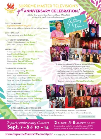 Bild: Supreme Master Television's 4. Jubiläumskonzert „Frieden schenken“ wird vom 7. bis 14. September ausgestrahlt