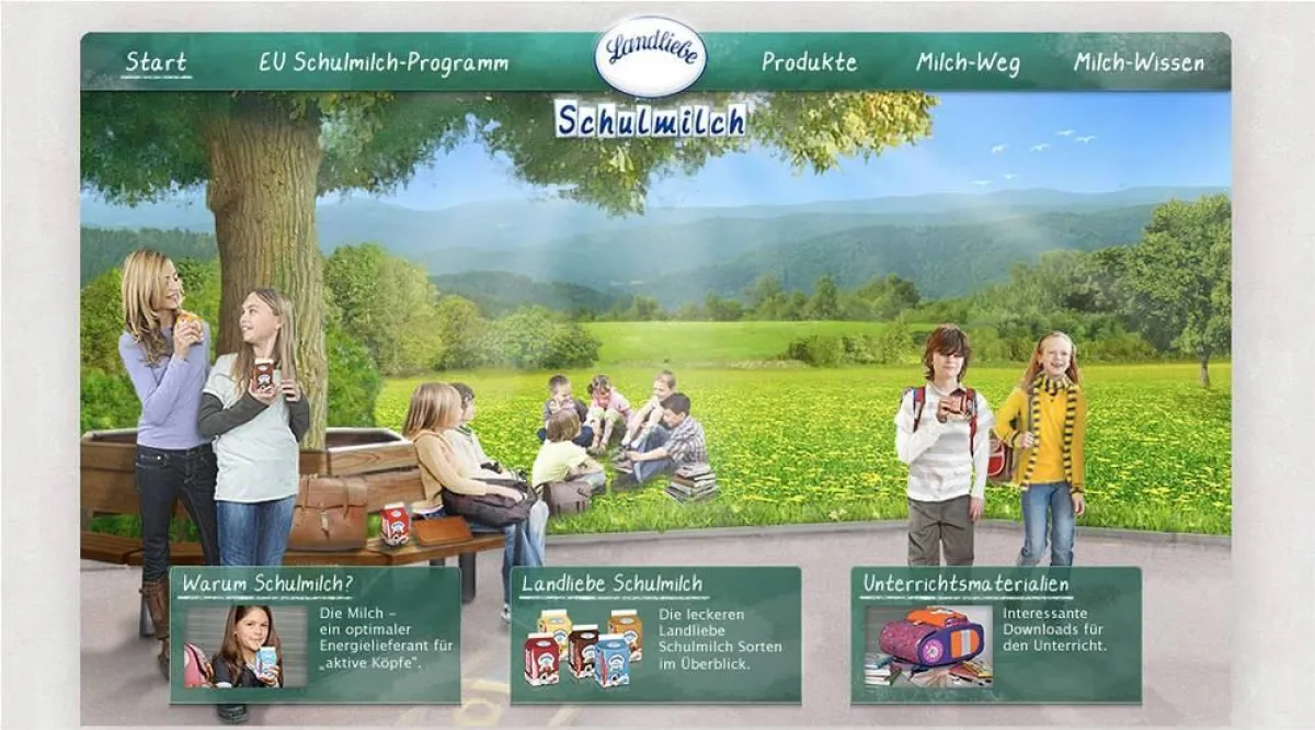 Bremer Agentur artundweise hat Landliebe Schulmilch Kampagne online umgesetzt.