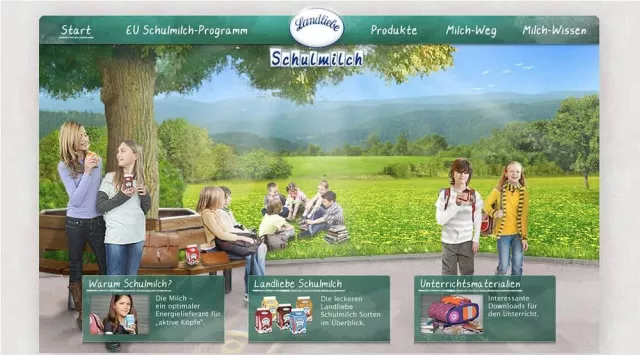 artundweise launcht Webauftritt für Landliebe Schulmilch Bild: artundweise launcht Webauftritt für Landliebe Schulmilch