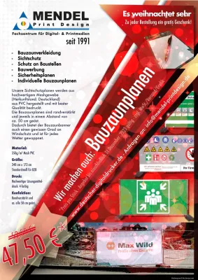 Bild: Bauzaunplanen - Aktion zu Weihnachten