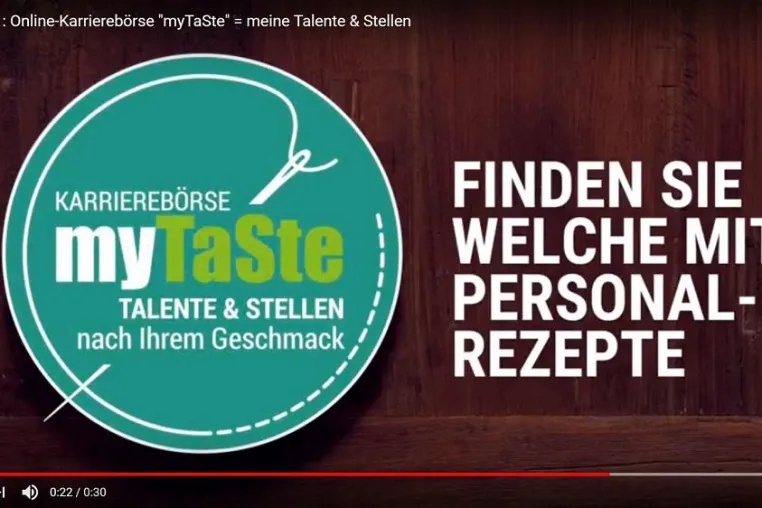 Bild: Video: Online-Karrierebörse "myTaSte" = meine Talente & Stellen für 2018
