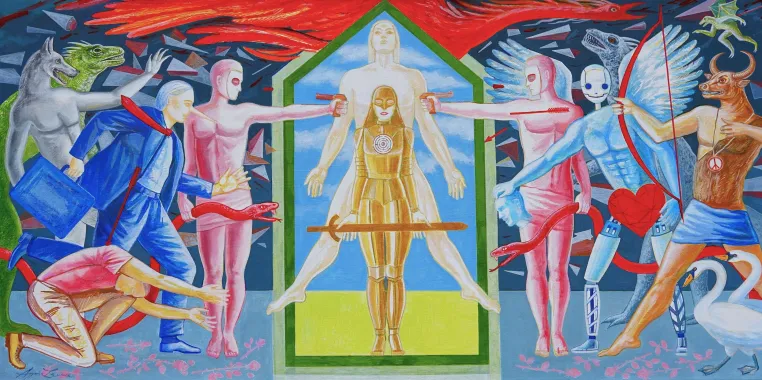 Bild: Agnia Lauren "Die Schönheit wird die Welt retten" Malerei Ausstellung Galerie Beim Schlump