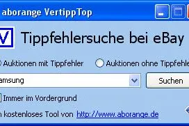 Bild: Schnäppchensuche bei eBay mit der neuen Freeware aborange VertippTop