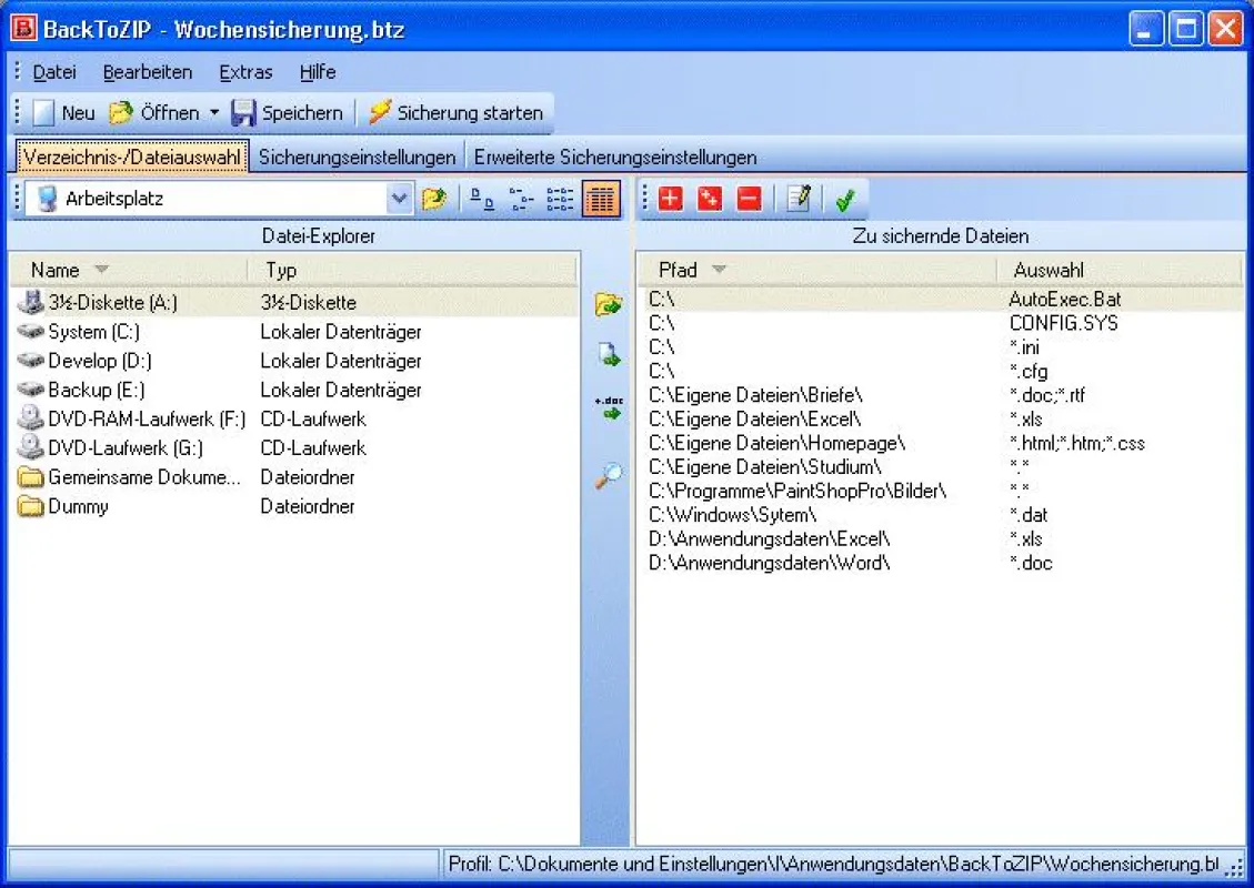Komfortable Datensicherung mit BackToZIP von aborange.de