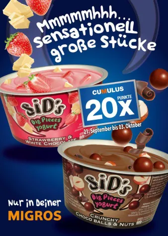 Bild: 2ofach Cumuluspunkte für SiD‘s Big Pieces Joghurt